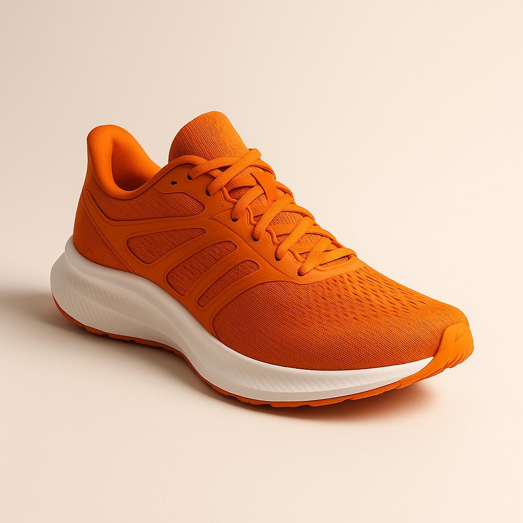 Men’s Bright Orange Running Shoes — Lightweight Comfort with Bold Style