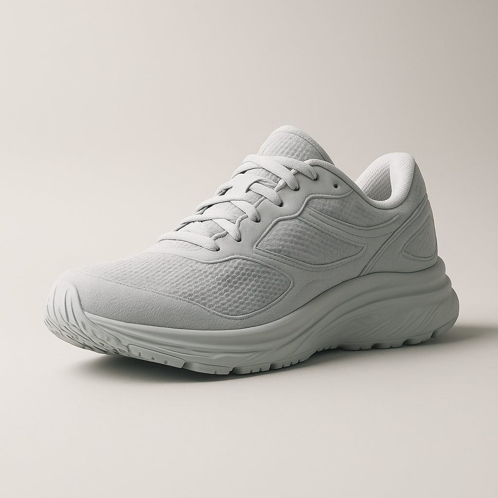 Men’s White Running Sneakers — Lightweight, Breathable & Cushioned