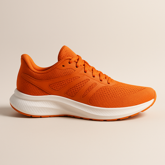 Men’s Bright Orange Running Shoes — Lightweight Comfort with Bold Style