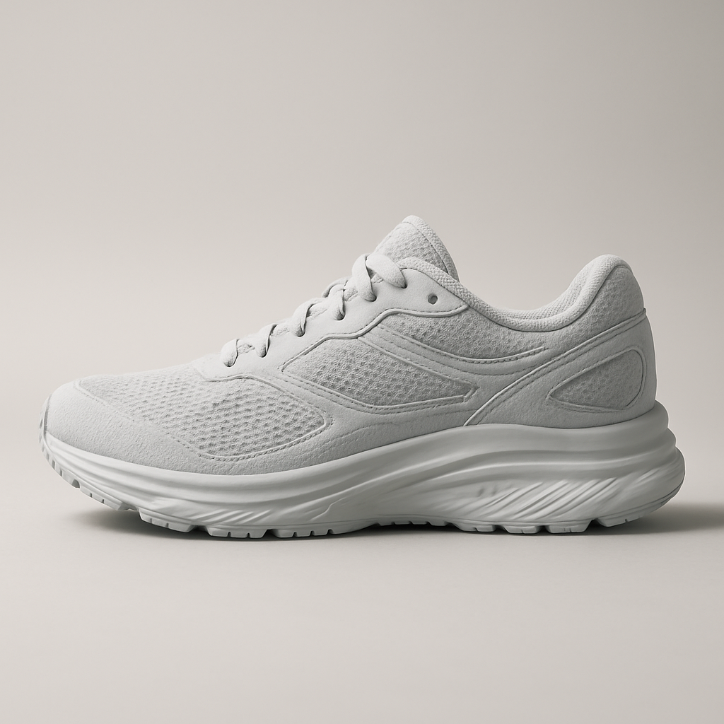 Men’s White Running Sneakers — Lightweight, Breathable & Cushioned